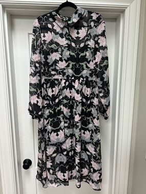 Avec Les Filles chiffon floral dress size 10